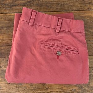 Ben Silver Charleston Washed Red Pleat Front Shorts Size 38x8"